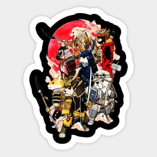 Seven samurai dog Sticker